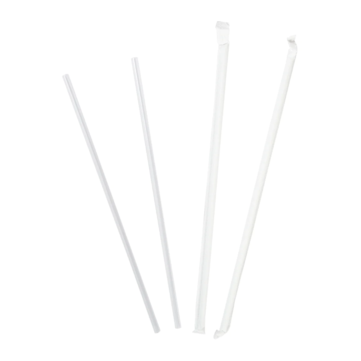JUMBO STRAW, 10.25&quot;, CLEAR,
PAPER WRAPPED, (4*500/CS)