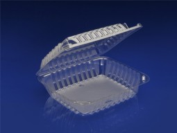 CHC8X2, CLEAR HINGED CONT, 1-CMPT 8&quot;, 2.75&quot; (250/CS)
