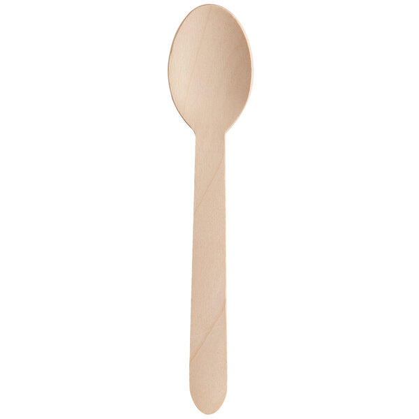 DISPOSABLE WOODEN SPOON, 6.25&quot; 1000CT