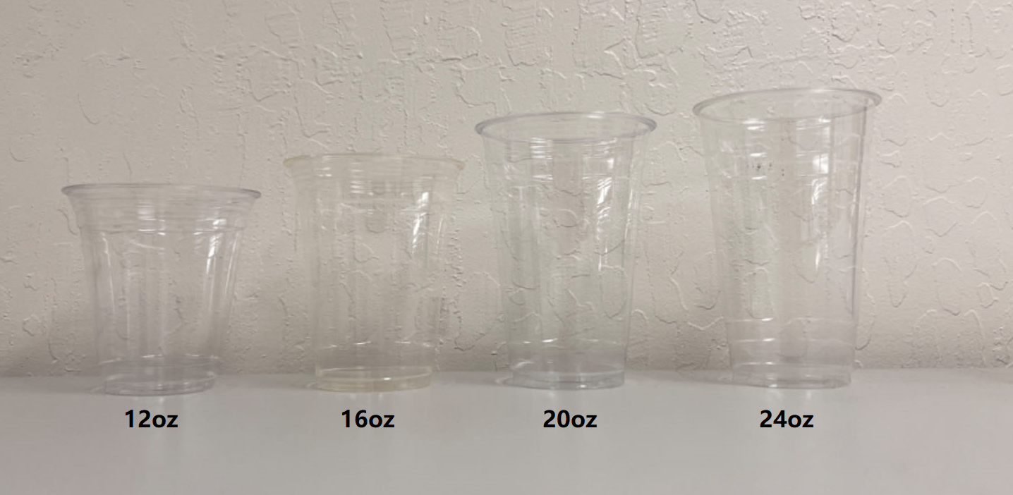 PLA-CDC16, 16OZ PLA PLASTIC CLEAR CUPS, COMPOSTABLE, 500CT