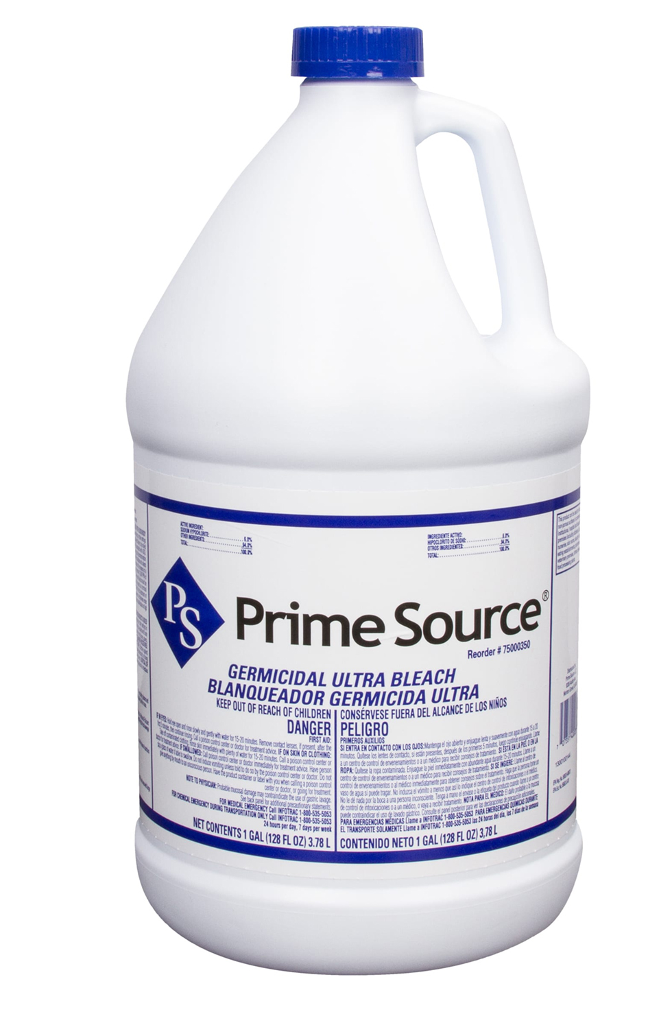 PRIME SOURCE BLEACH, 128 OZ, 6% SODIUM HYPOCHLORIT, 6CT