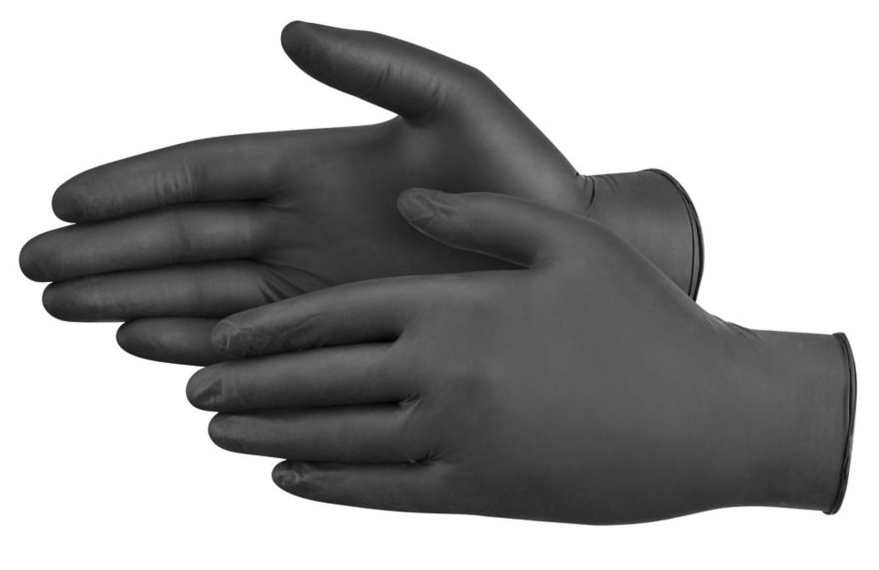 (SO) Black Nitrile Glove,  Powder Free, X-Large.