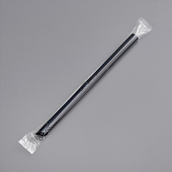 12MM*230MM BOBA STRAWS, BLACK,  POLY WRAPPED, 100*20PK, 2000CT