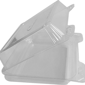 CLEARBOOST HINGED CONTAINER, 7&quot;, (200/CS)