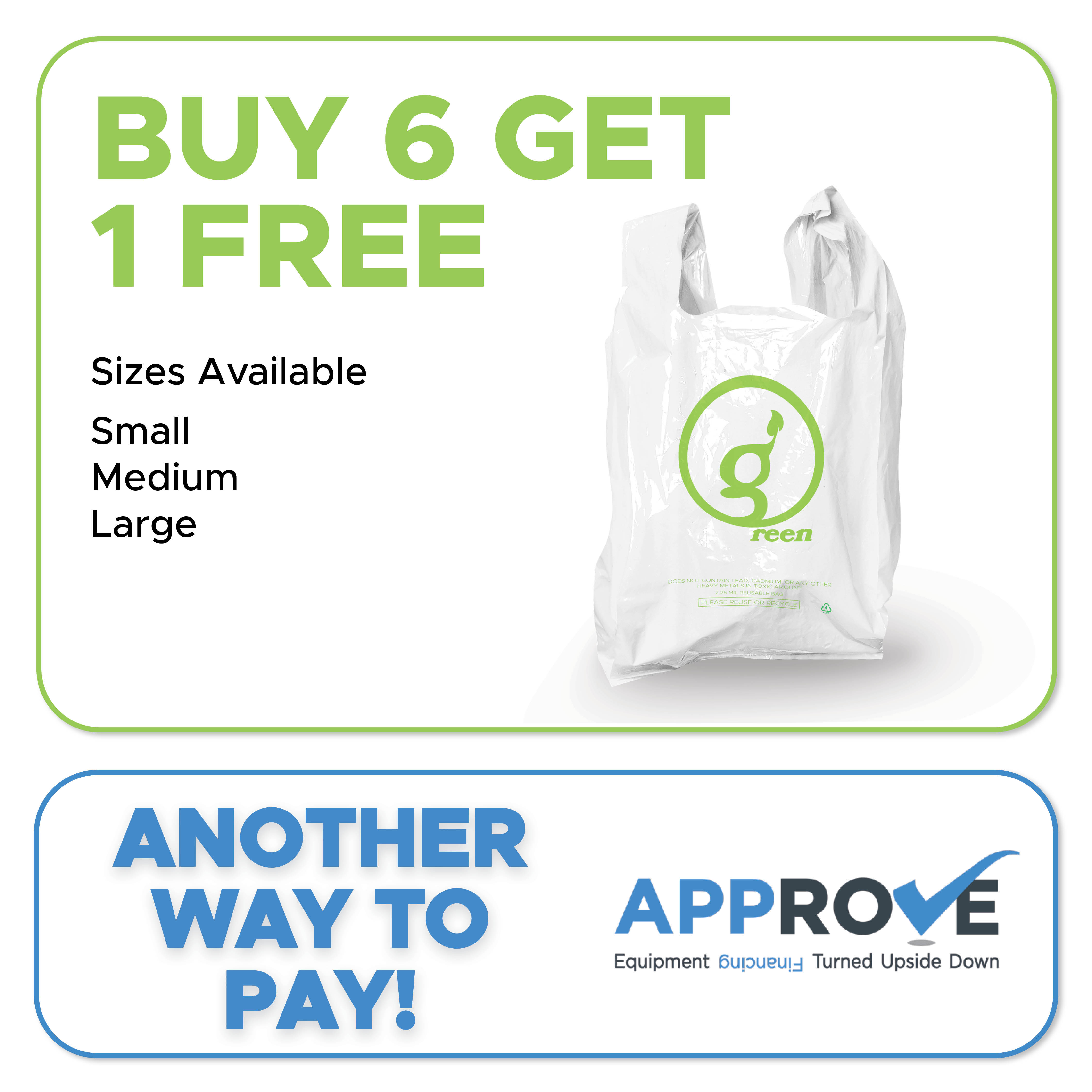 Buy 6 get 1 free - reusable bag