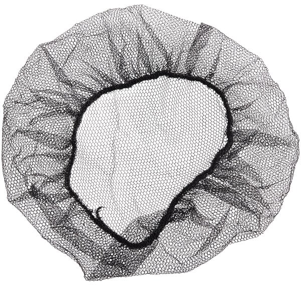 NYLON HAIRNETS, 24" BLACK,  HONEYCOMB, (100/PK, 10PK/CS)