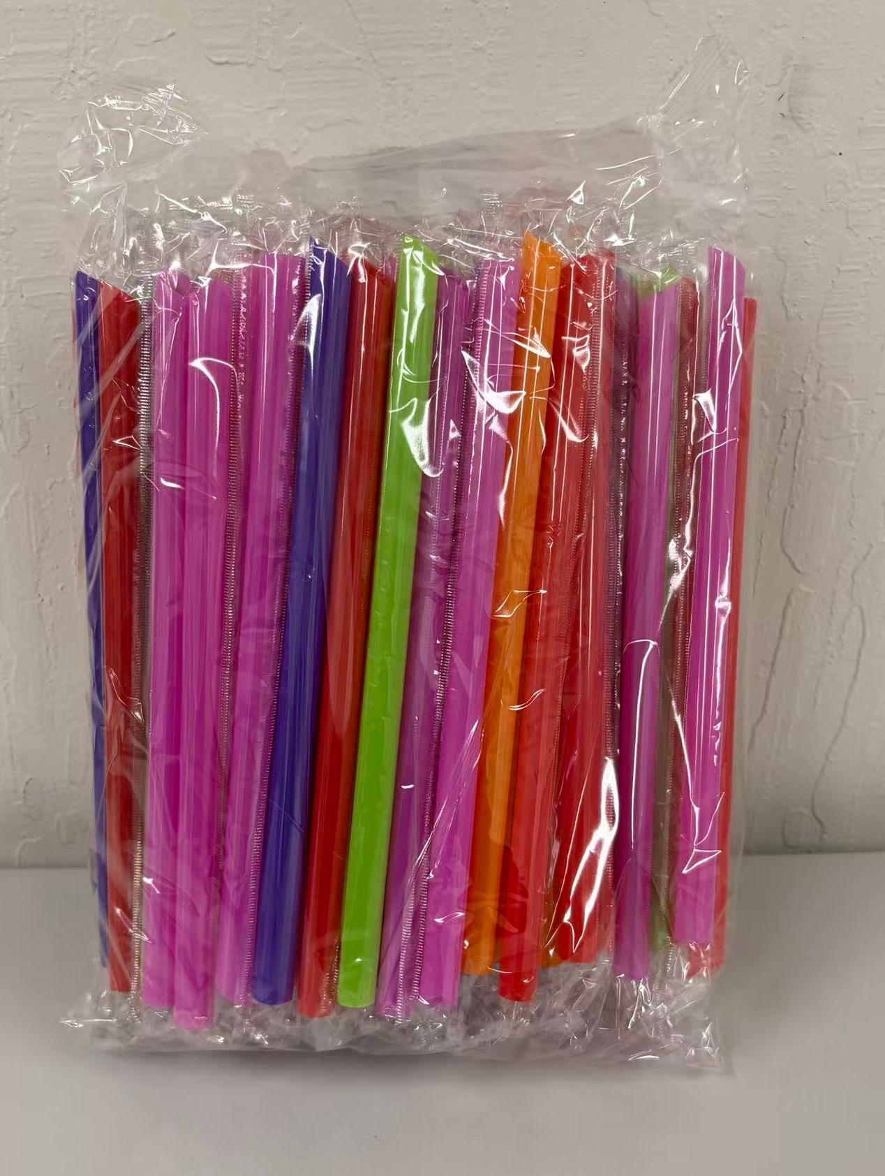 12MM*230MM BOBA STRAWS, MIXED  SOLID COLORS, INDIVIDUALLY 